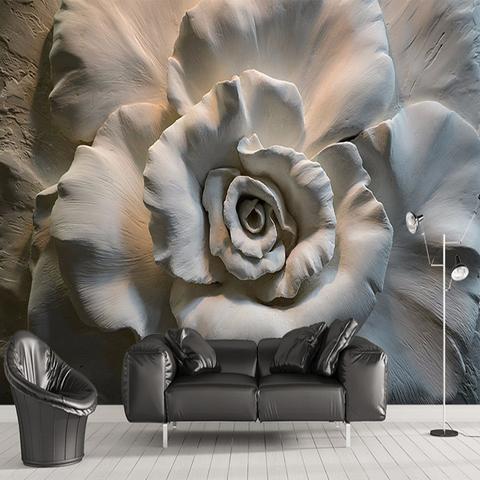 Avikalp Exclusive AWZ0086 Relief Rose Flower HD 3D Wallpaper