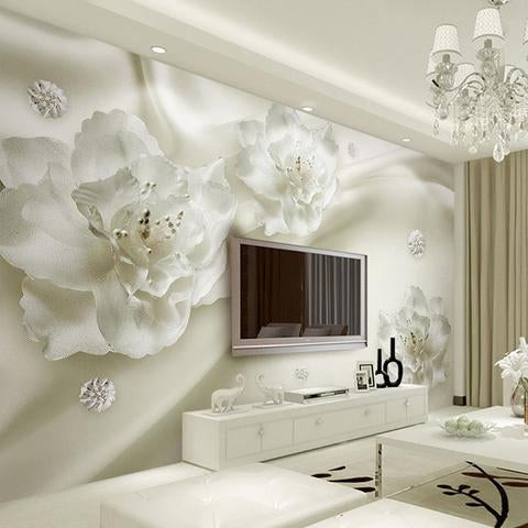 Avikalp Exclusive AWZ0091 Silk Flower European Style HD 3D Wallpaper