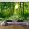 Avikalp Exclusive AWZ0105 Stereoscopic Space Green Forest Trees Nature HD 3D Wallpaper