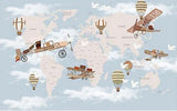 Avikalp Exclusive AWZ0116 World Map And Fly Trip HD 3D Wallpaper