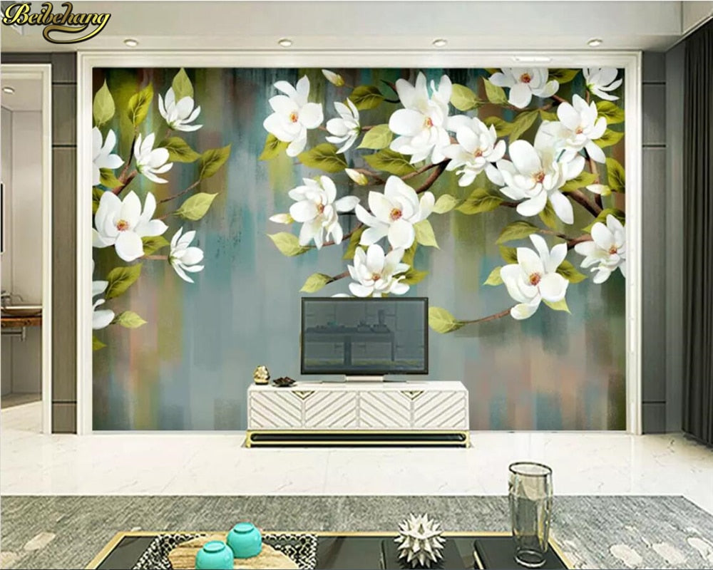 Avikalp Exclusive AWZ0228 3d wallpaper mural American retro flowers birds and flowers modern minimalist abstract background HD 3D Wallpaper
