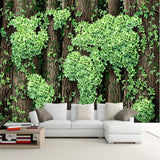 Avikalp Exclusive AWZ0239 3D Wallpaper Mural Sticker Creative World Map Vine 3D Living Room Sofa TV Background HD 3D Wallpaper