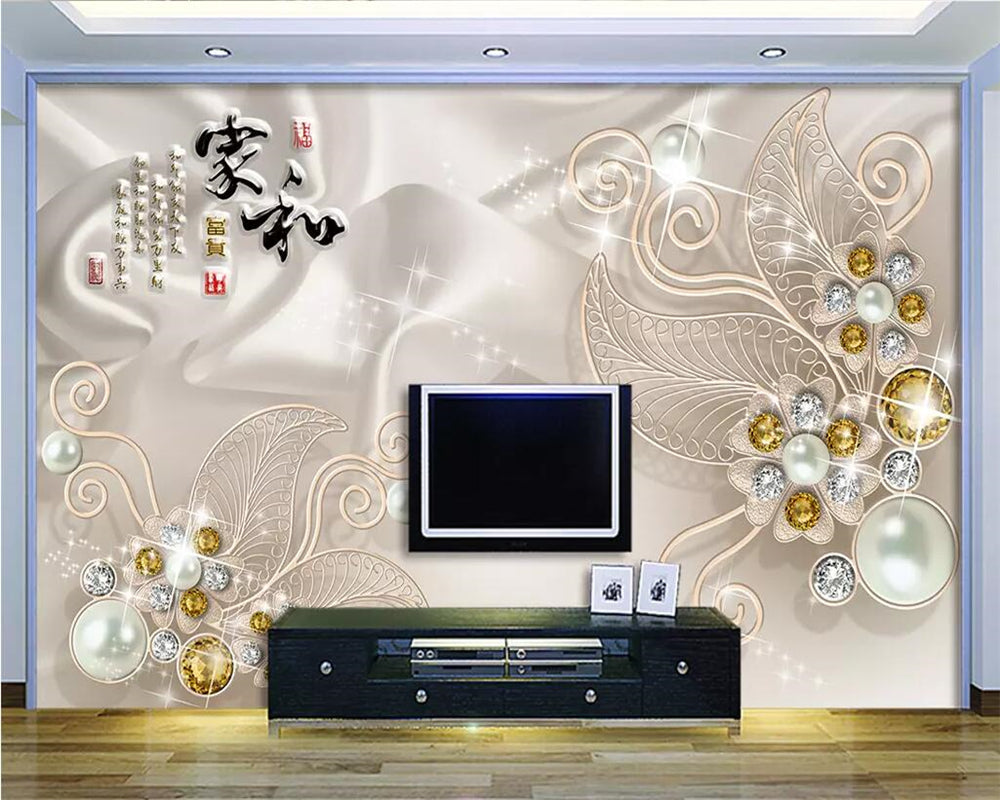 Avikalp Exclusive AWZ0278 3d Wallpaper 3d Mural Fresco European Style Jewelry Stereo Tv Background HD 3D Wallpaper