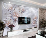 Avikalp Exclusive AWZ0281 3d Wallpaper Mural Papel High End Fine Jewelry Flowers Living Room HD 3D Wallpaper