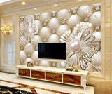 Avikalp Exclusive AWZ0292 3d Wallpaper 3d Soft Package Diamond Jewelry Flower Luxury Wall 5d Decorative HD 3D Wallpaper