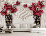 Avikalp Exclusive AWZ0306 3d Wallpaper Vase Flowers Wallpaper Living Room Bedroom Tv Background Mural HD 3D Wallpaper