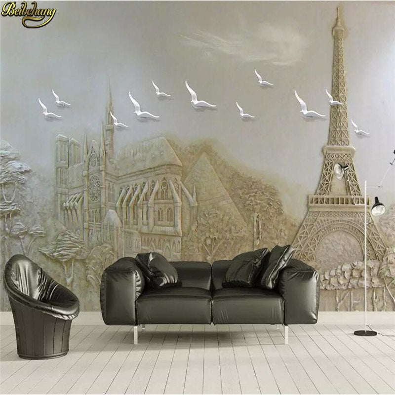 Avikalp Exclusive AWZ0321 3D Wallpaper Mural European Embossed Famous Architectural Landscape HD 3D Wallpaper