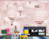 Avikalp Exclusive AWZ0340 3D Wallpaper Mural Personality Pink Cartoon Hot Air Balloon Children HD 3D Wallpaper