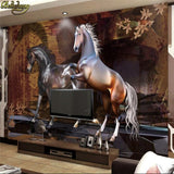 Avikalp Exclusive AWZ0366 3D Wallpaper Relief Horse Mural Wallpaper Living Room Bedroom Landscape HD 3D Wallpaper