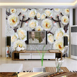 Avikalp Exclusive AWZ0370 3D Wallpaper 3D Fresco Wall Modern Flower Tulip Tv Background HD 3D Wallpaper