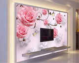 Avikalp Exclusive AWZ0381 3D Wallpaper Mural Beautiful 3D Rose Floral Bedroom Background HD 3D Wallpaper