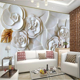 Avikalp Exclusive AWZ0385 3D Wallpaper Embossed Wallpaper Modern Minimalist Roses HD 3D Wallpaper