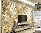 Avikalp Exclusive AWZ0389 3D Wallpaper Soft Pack Diamond Flower Luxury HD 3D Wallpaper