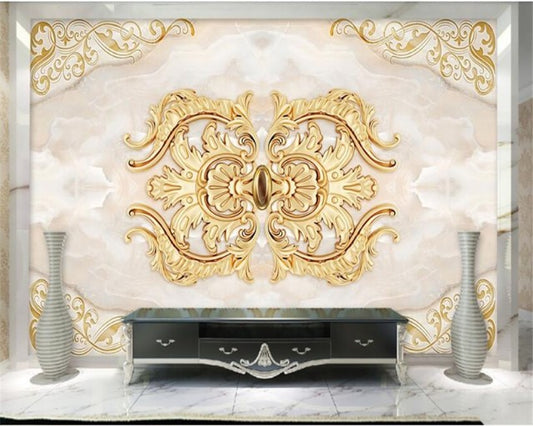 Avikalp Exclusive AWZ0394 3D Wallpaper Home Decor Custom Gold Mural Marble HD 3D Wallpaper