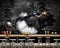 Avikalp Exclusive AWZ0398 3D Wallpaper Retro Nostalgic Steam Train Cafe Bar Background HD 3D Wallpaper