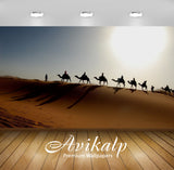 Avikalp Exclusive Desert Camels AWI1115 HD Wallpapers for Living room, Hall, Kids Room, Kitchen, TV