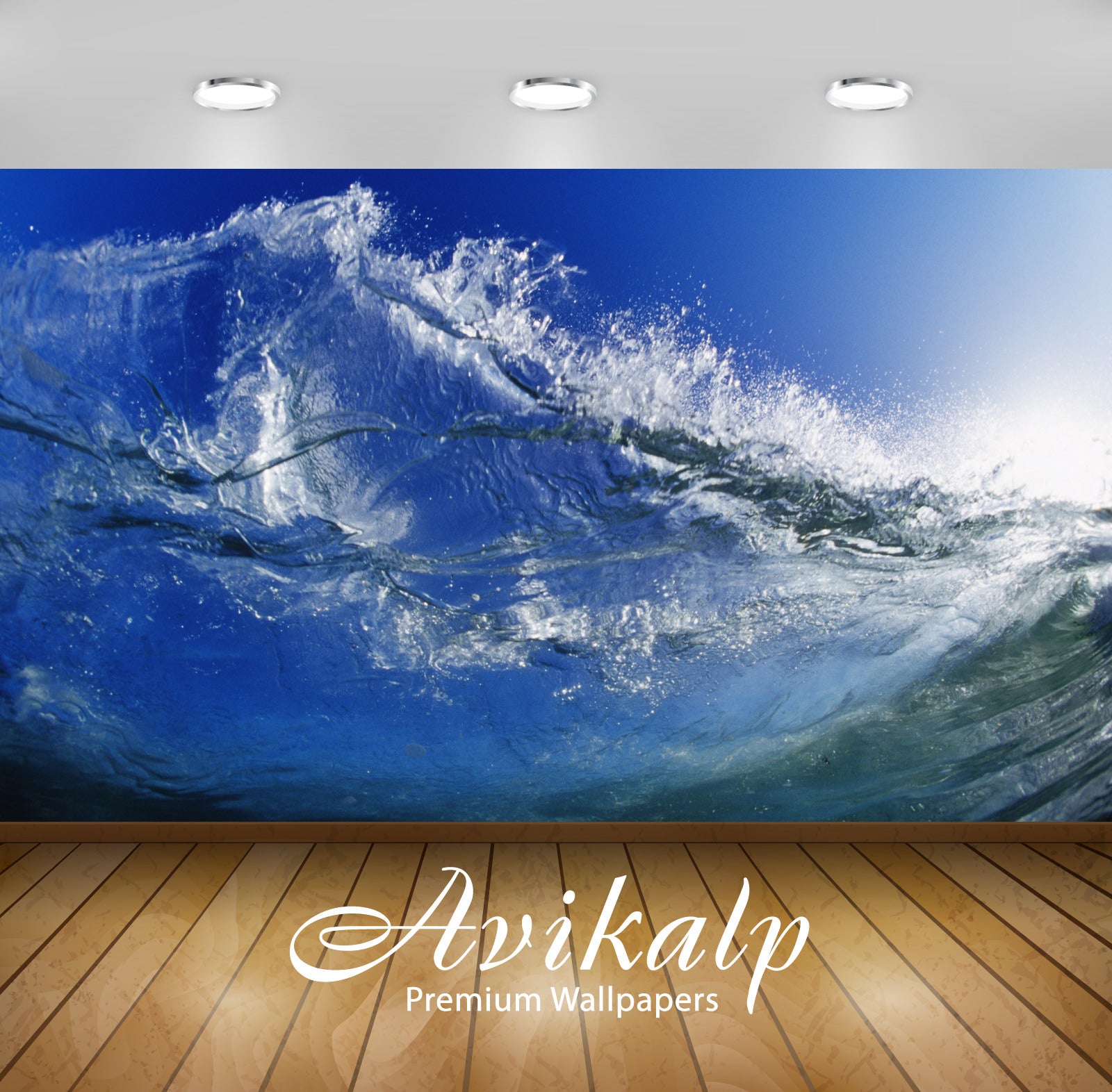 Avikalp Exclusive Sea Waves AWI1208 HD Wallpapers for Living room, Hall, Kids Room, Kitchen, TV Back
