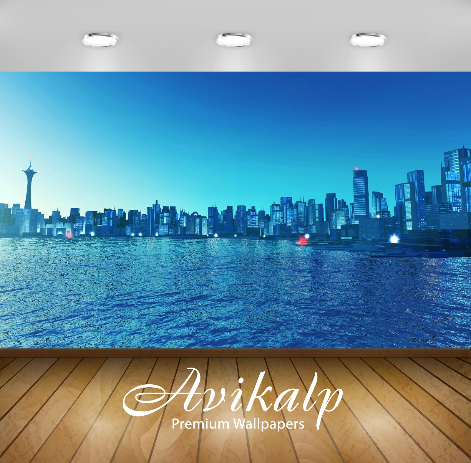 Avikalp Exclusive Skyline AWI1212 HD Wallpapers for Living room, Hall, Kids Room, Kitchen, TV Backgr