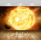 Avikalp Exclusive Sun Mercury AWI1220 HD Wallpapers for Living room, Hall, Kids Room, Kitchen, TV Ba