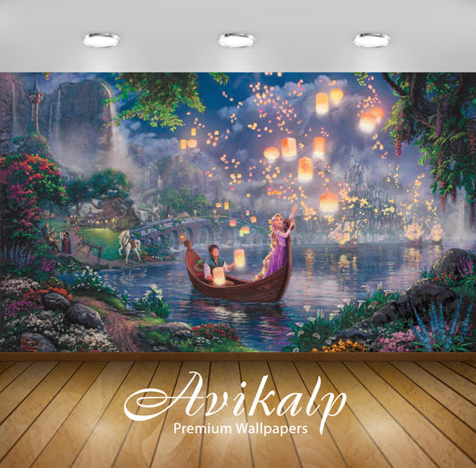 Avikalp Exclusive Tangled AWI1229 HD Wallpapers for Living room, Hall, Kids Room, Kitchen, TV Backgr