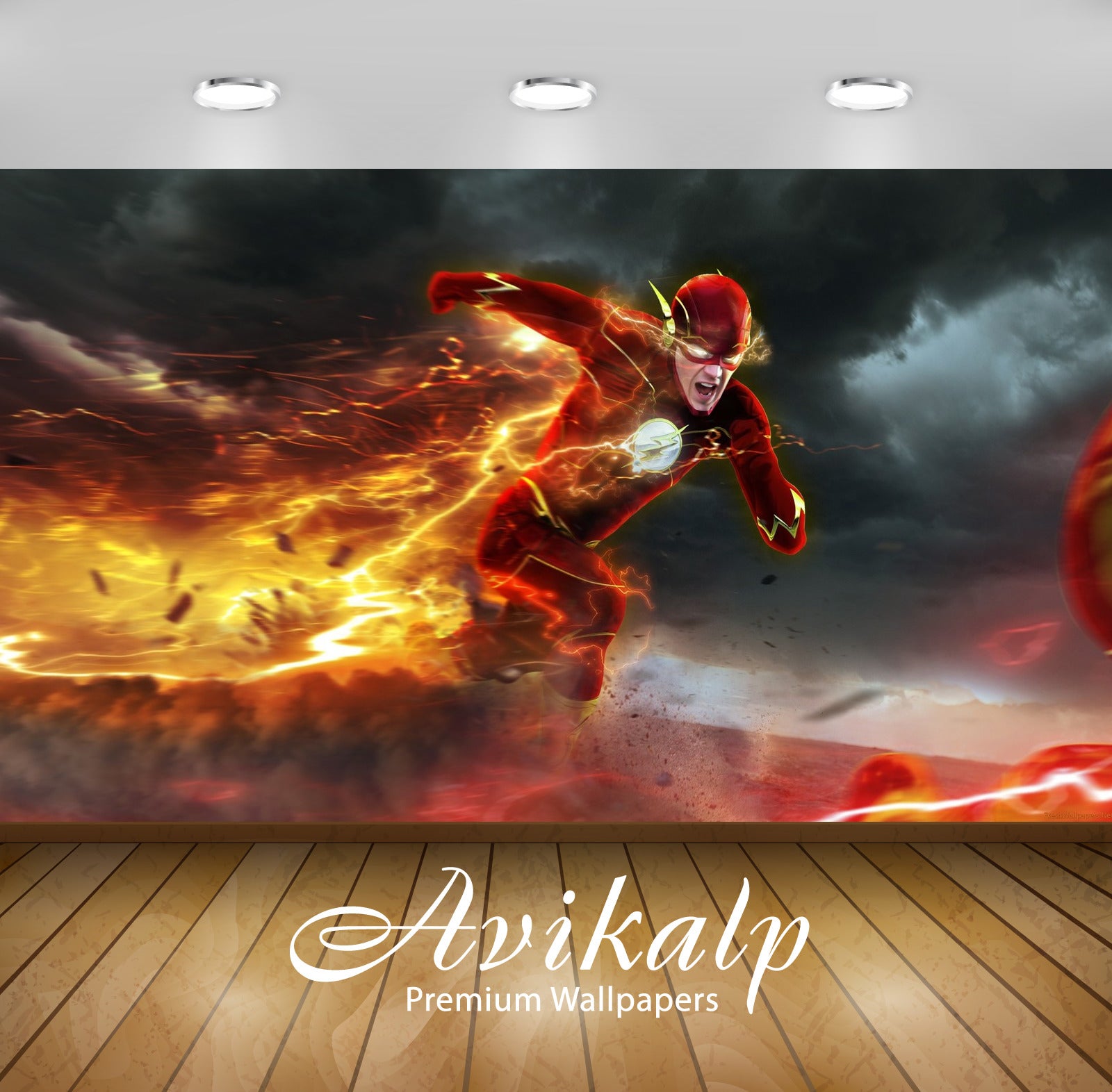 Avikalp Exclusive The Flash AWI1231 HD Wallpapers for Living room, Hall, Kids Room, Kitchen, TV Back