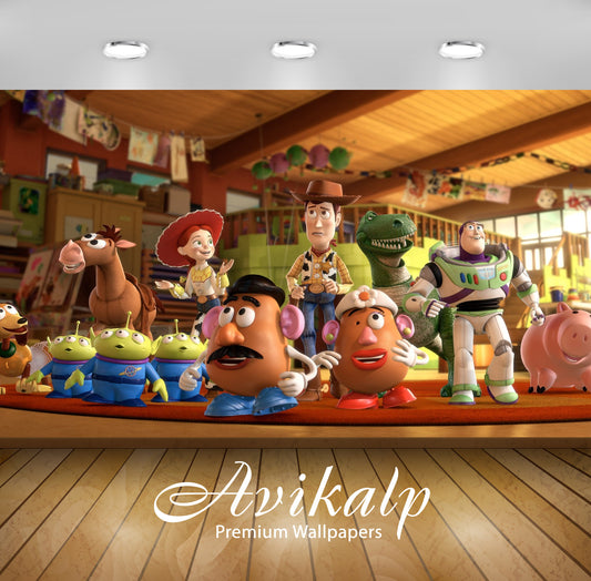Avikalp Exclusive Toy Story AWI1238 HD Wallpapers for Living room, Hall, Kids Room, Kitchen, TV Back
