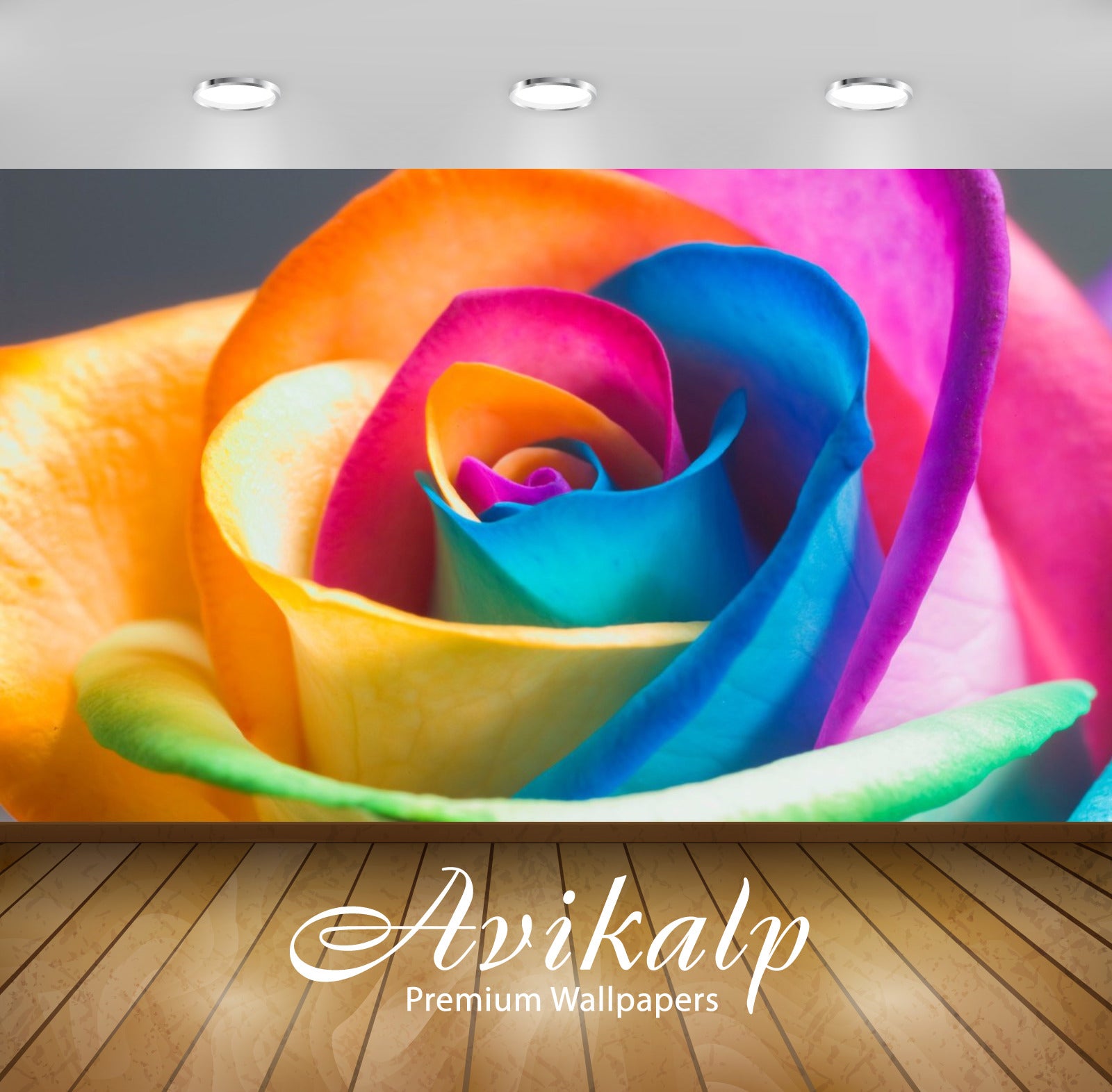 Avikalp Exclusive Awi1261 Multicolour Rose Full HD Wallpapers for Living room, Hall, Kids Room, Kitc