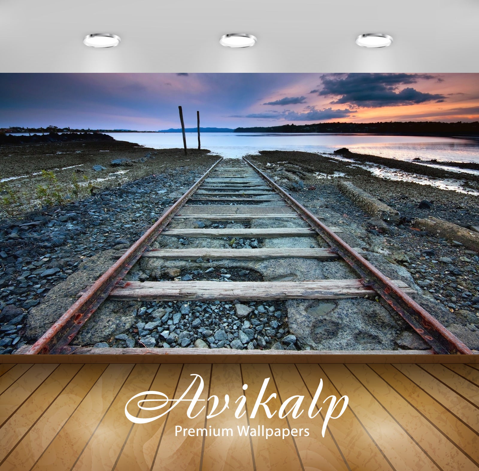 Avikalp Exclusive Awi1266 Railway Track Full HD Wallpapers for Living room, Hall, Kids Room, Kitchen