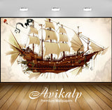 Avikalp Exclusive Awi1277 Amazing Ship Full HD Wallpapers for Living room, Hall, Kids Room, Kitchen,