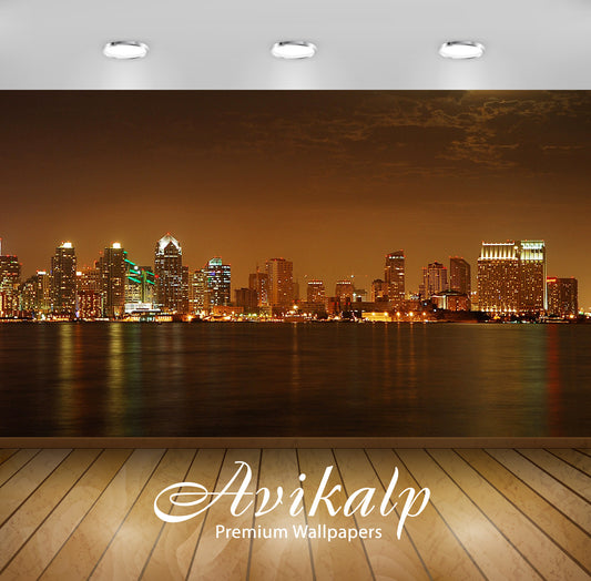 Avikalp Exclusive Awi1282 City View Full HD Wallpapers for Living room, Hall, Kids Room, Kitchen, TV