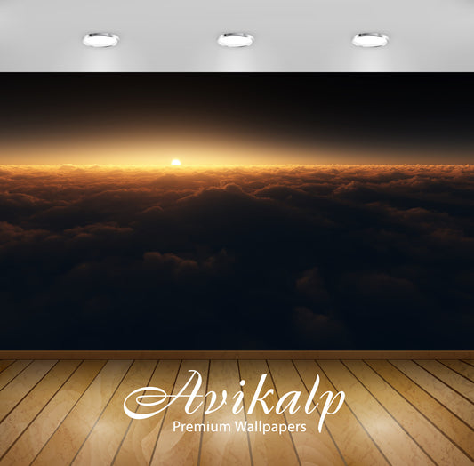 Avikalp Exclusive Awi1289 Dark Clouds Full HD Wallpapers for Living room, Hall, Kids Room, Kitchen,