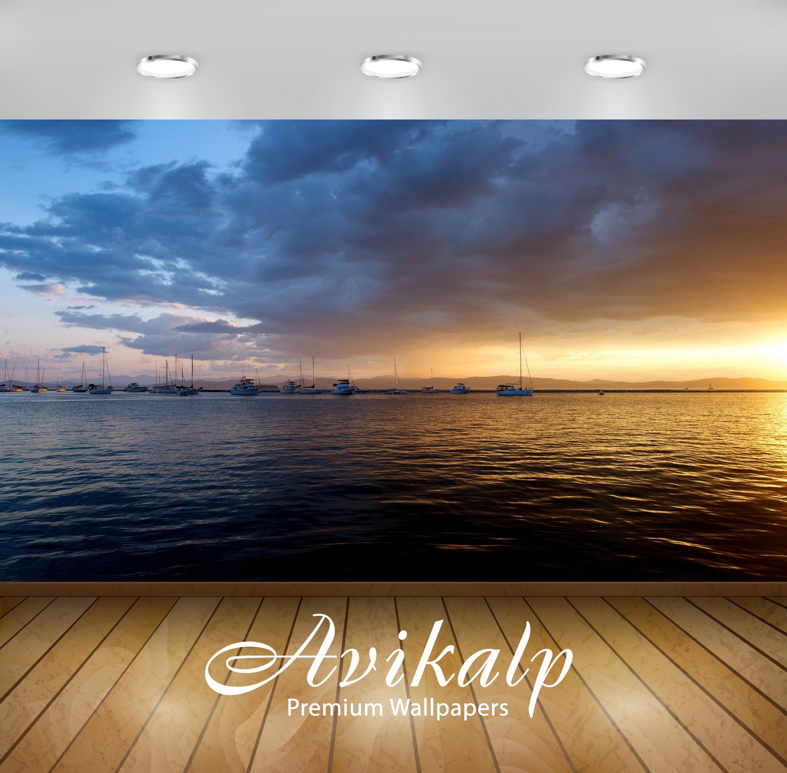 Avikalp Exclusive Awi1290 Sea View Full HD Wallpapers for Living room, Hall, Kids Room, Kitchen, TV