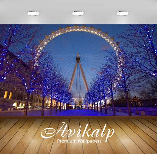 Avikalp Exclusive Awi1305 London Eye Full HD Wallpapers for Living room, Hall, Kids Room, Kitchen, T