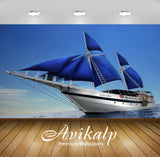 Avikalp Exclusive Awi1320 Ship In Ocean Full HD Wallpapers for Living room, Hall, Kids Room, Kitchen
