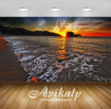 Avikalp Exclusive Awi1323 Sea Shore Sunrise Full HD Wallpapers for Living room, Hall, Kids Room, Kit