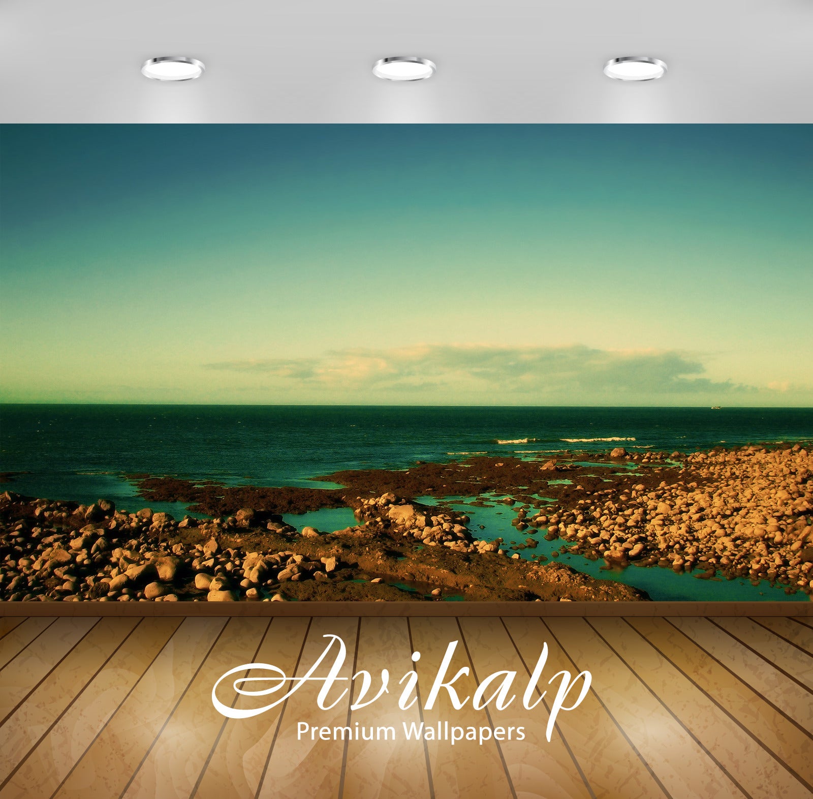 Avikalp Exclusive Awi1328 Sea Shore Full HD Wallpapers for Living room, Hall, Kids Room, Kitchen, TV