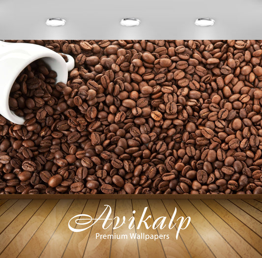 Avikalp Exclusive Awi1360 Coffee Beans Full HD Wallpapers for Living room, Hall, Kids Room, Kitchen,