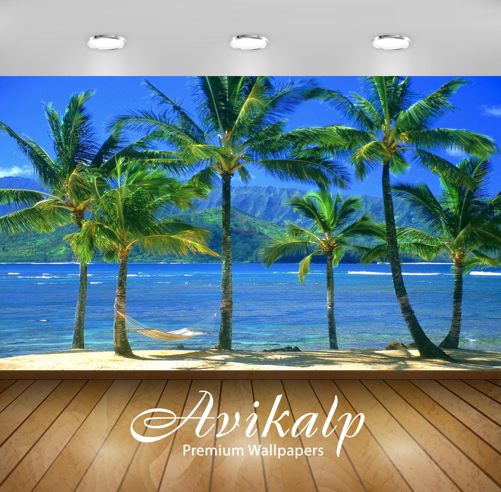 Avikalp Exclusive Awi1362 Amazing Beach View Full HD Wallpapers for Living room, Hall, Kids Room, Ki