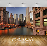 Avikalp Exclusive Awi1366 Chicago City View Full HD Wallpapers for Living room, Hall, Kids Room, Kit