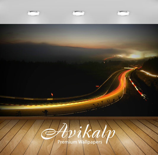 Avikalp Exclusive Awi1367 Race Track Full HD Wallpapers for Living room, Hall, Kids Room, Kitchen, T