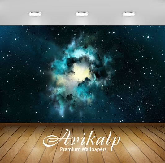Avikalp Exclusive Awi1370 Space View Full HD Wallpapers for Living room, Hall, Kids Room, Kitchen, T