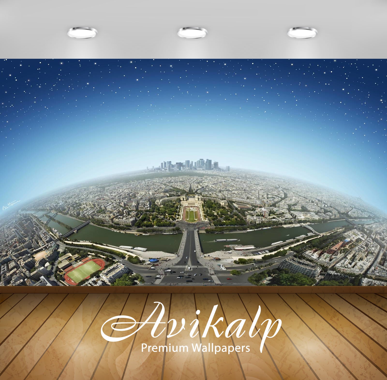 Avikalp Exclusive Awi1375 View From The Eiffel Tower Full HD Wallpapers for Living room, Hall, Kids
