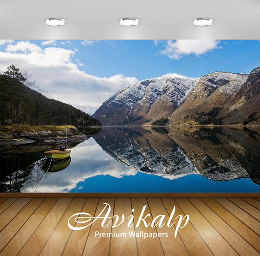 Avikalp Exclusive Awi1383 Amazing Mountain Reflection Nature Scenery Full HD Wallpapers for Living r