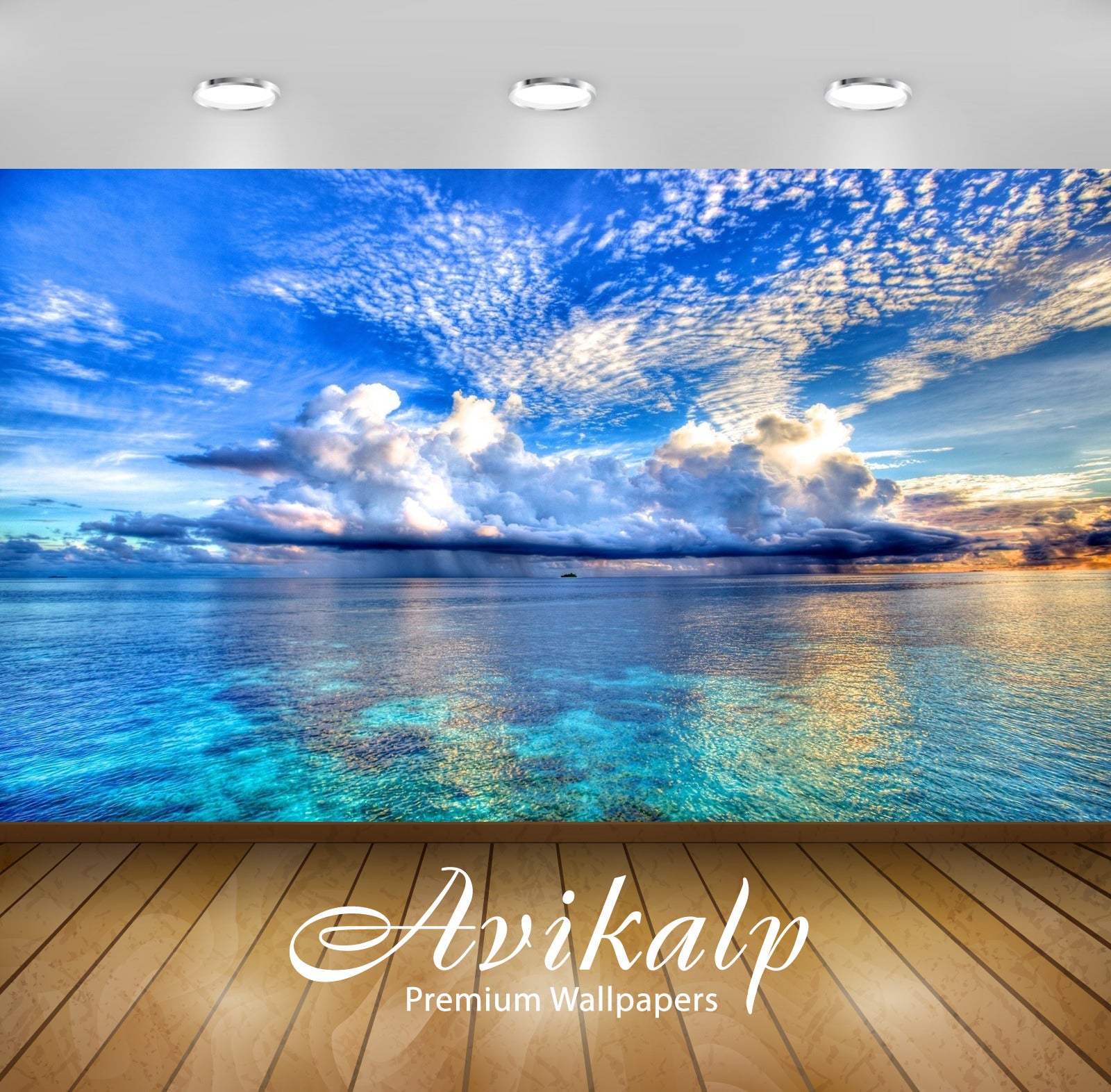 Avikalp Exclusive Awi1388 Ocean Live Full HD Wallpapers for Living room, Hall, Kids Room, Kitchen, T