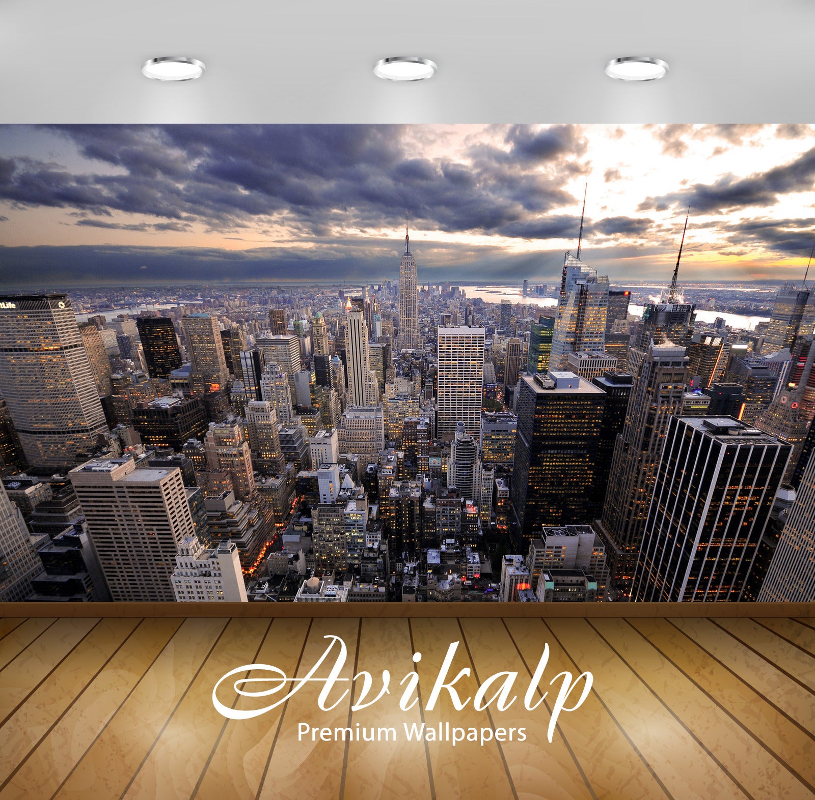 Avikalp Exclusive Awi1393 New York City Full HD Wallpapers for Living room, Hall, Kids Room, Kitchen