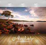Avikalp Exclusive Awi1400 Mountain Lake View Full HD Wallpapers for Living room, Hall, Kids Room, Ki