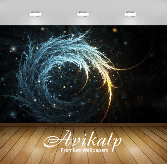 Avikalp Exclusive Awi1414 Black White Abstract Full HD Wallpapers for Living room, Hall, Kids Room,