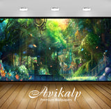 Avikalp Exclusive Awi1435 Anime House In Forest Full HD Wallpapers for Living room, Hall, Kids Room,