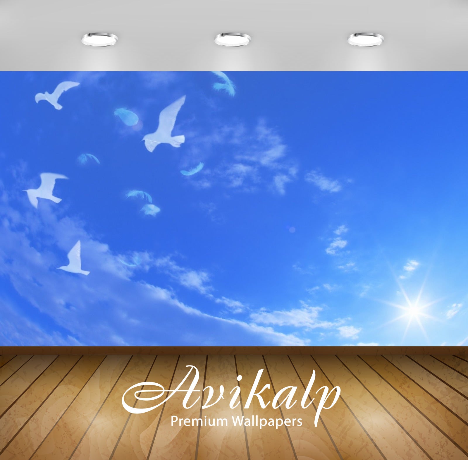 Avikalp Exclusive Awi1450 Sky Bird Full HD Wallpapers for Living room, Hall, Kids Room, Kitchen, TV