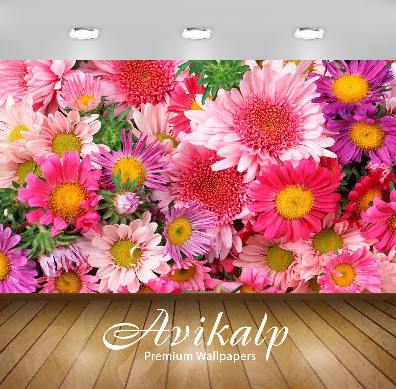 Avikalp Exclusive Awi1452 Beautiful Flowers Full HD Wallpapers for Living room, Hall, Kids Room, Kit